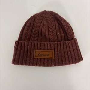 Carhartt Brown Speckled Wool and Nylon Cuffed Winter Hat Women's